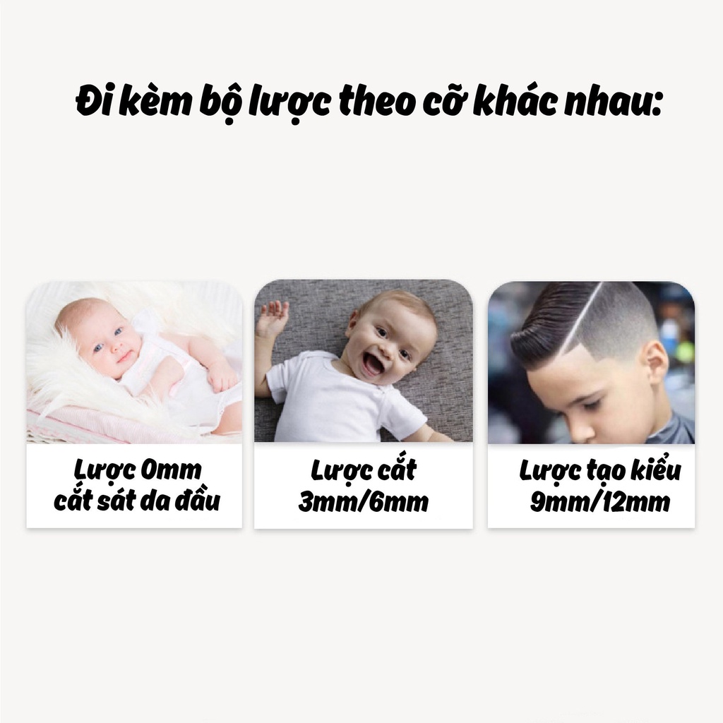Tông Đơ Hớt Tóc Trimmer Chống Nước Cho Bé