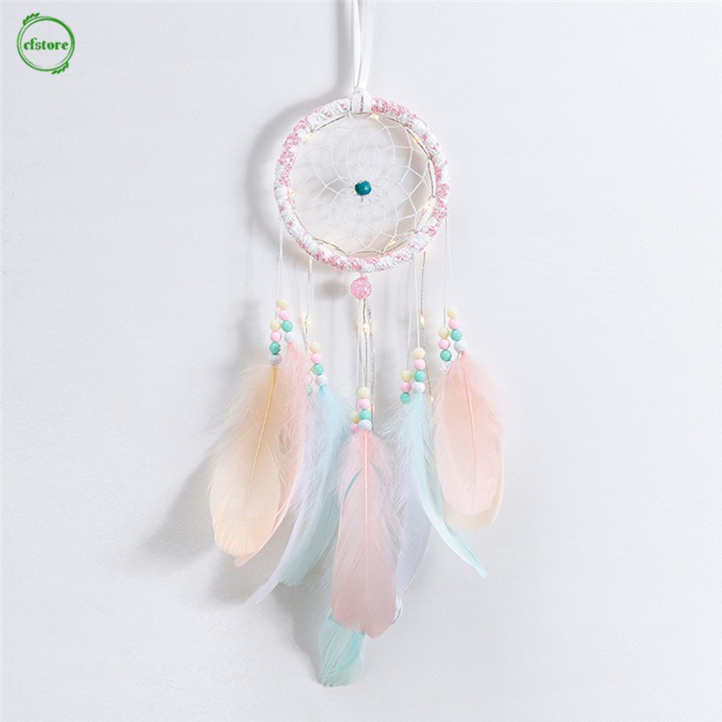 Dreamcatcher handmade có đèn LED sáng tạo phong cách Trung Hoa dành cho treo trang trí