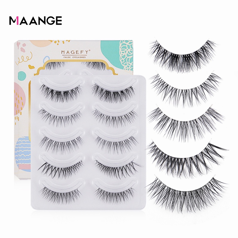 5 Cặp lông mi giả MAANGE mềm mại tự nhiên