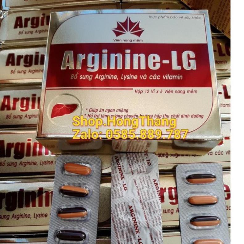 (Nhà thuốc 24h/7) Arginine - LG bổ gan, mát gan, giải độc gan, tăng cường chức năng gan hộp 60 viên
