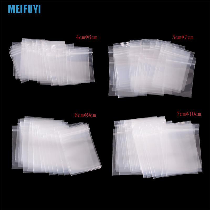 100 Túi zip dày 0.12mm có thể tái sử dụng tiện lợi