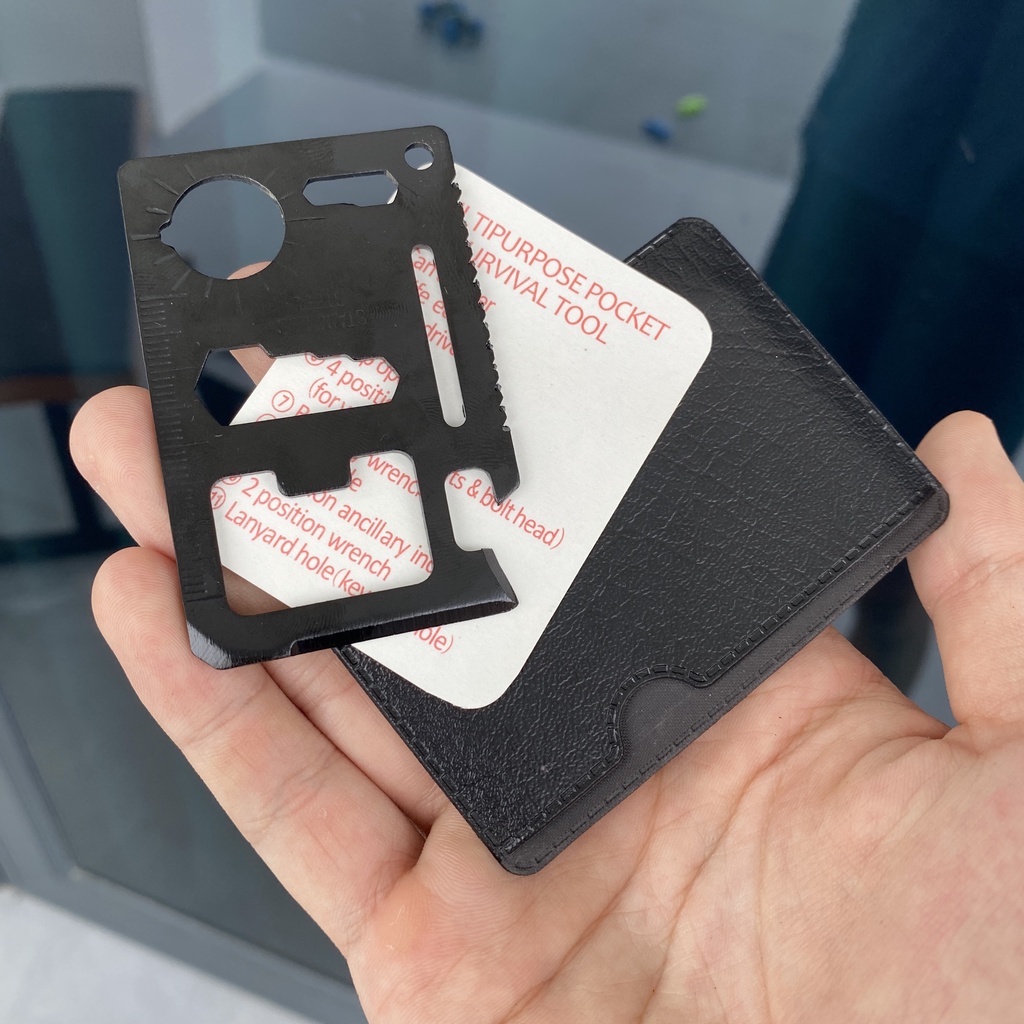 Thẻ 11 dụng cụ đa chức năng đi phượt, dã ngoại, đeo bên mình