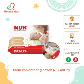 Khăn khô đa năng 100% cotton NUK cho bé (80 tờ)