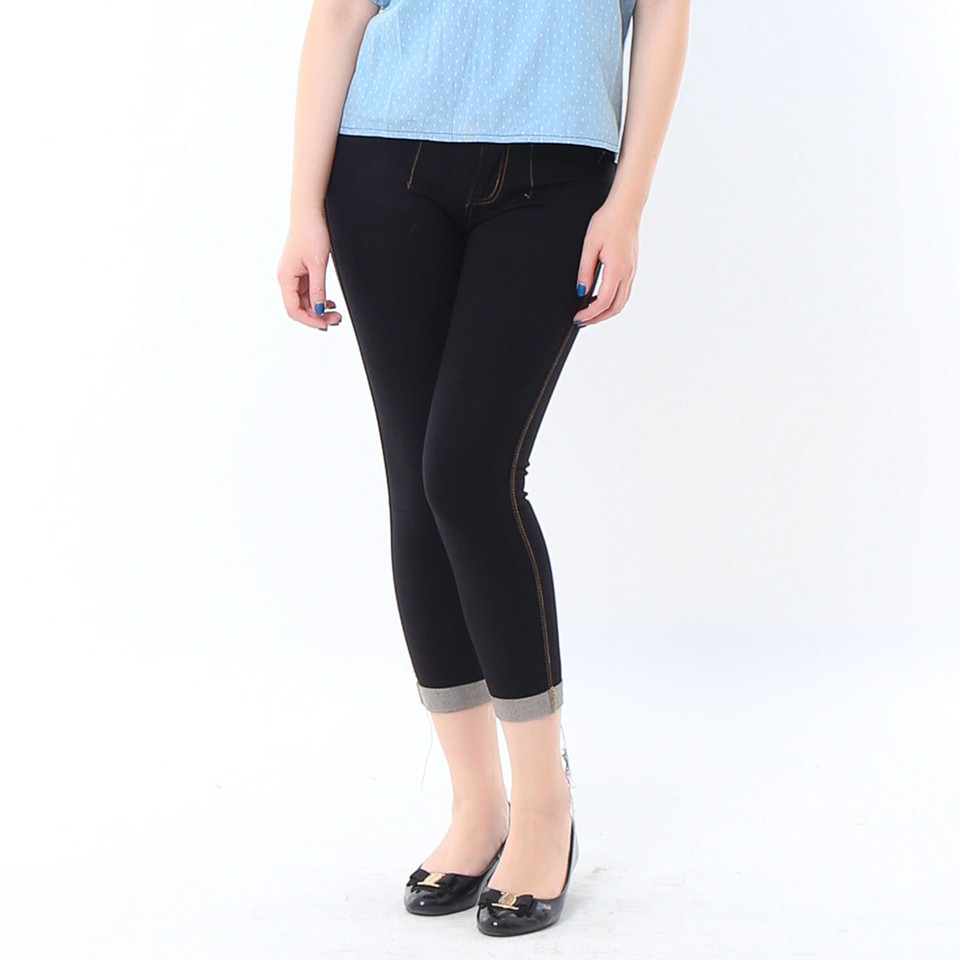 Quần ngố giả jeans ĐEN thời trang