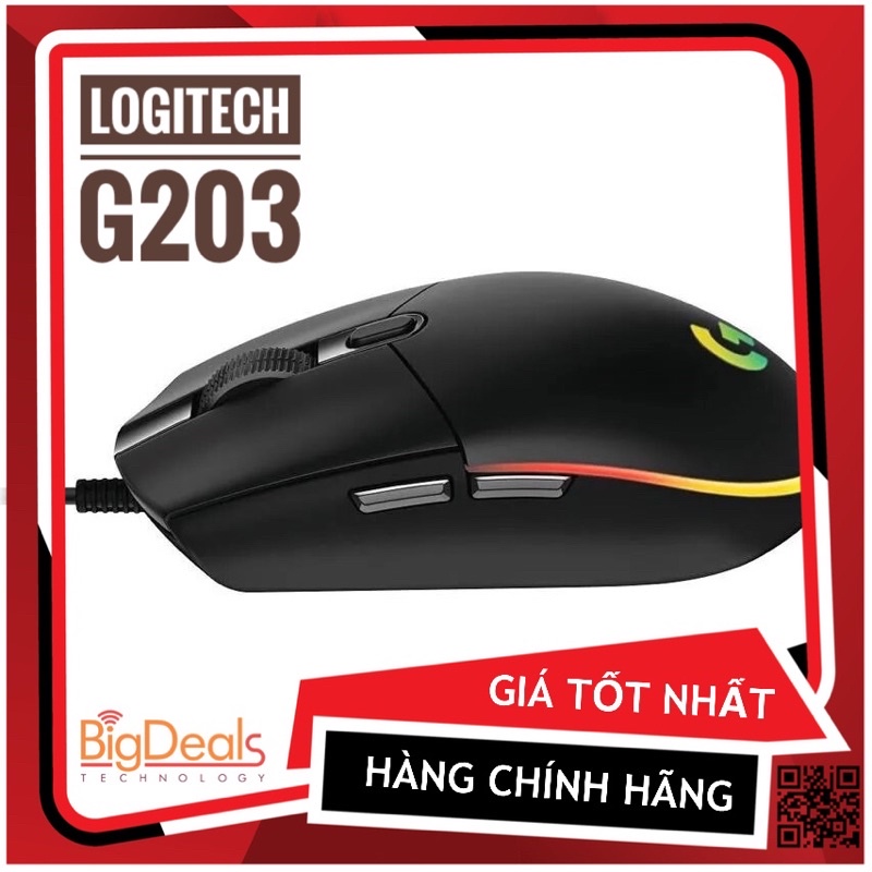 [Mã SKAMSALE03 giảm 10% đơn 200k] Chuột Gaming có dây Logitech G203 Prodigy New chính hãng | BigDeals VN