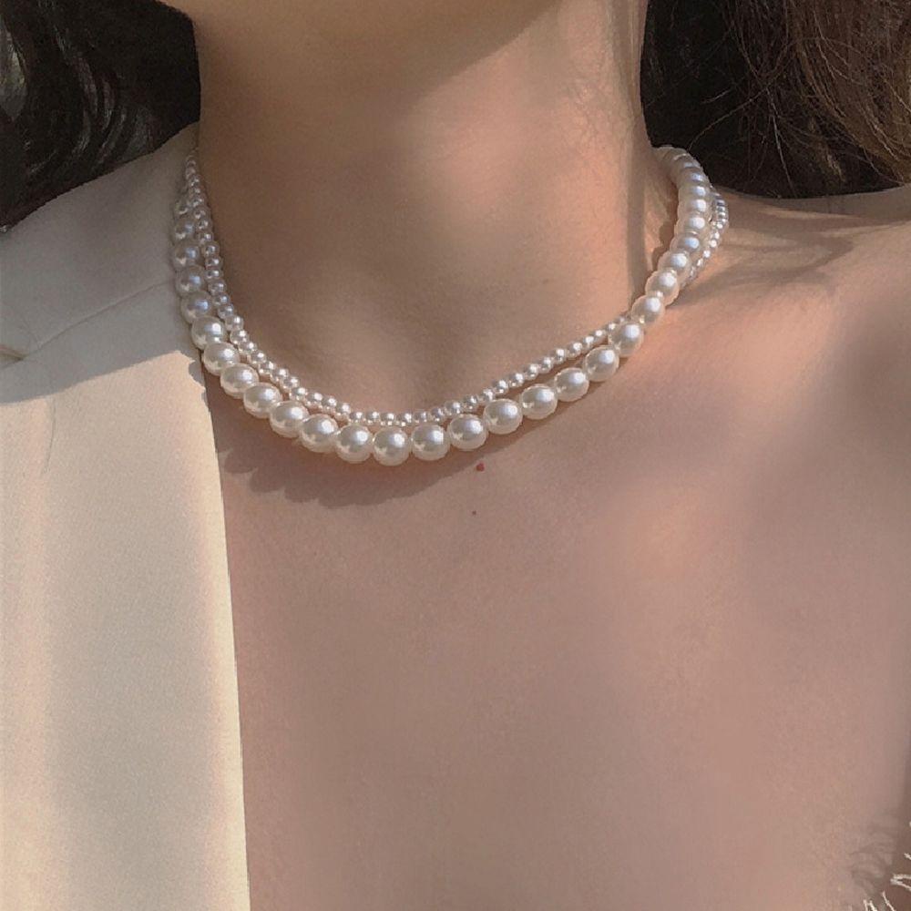 BACK2LIFE Vòng cổ Hai Lớp Thanh Lịch Phong Cách Hàn Quốc Cho Nữ 2life