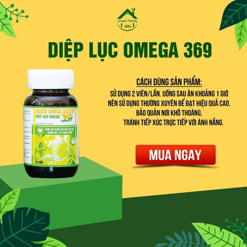 Diệp lục Omega 369 - Green Omega Healthy - chính hãng