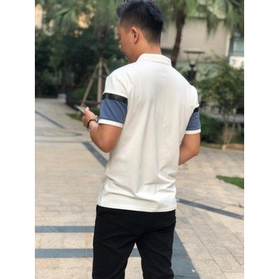 Áo Polo nam cao cấp phối kẻ, cổ viền vải cá sấu cao cấp trẻ trung hàng xuất dư