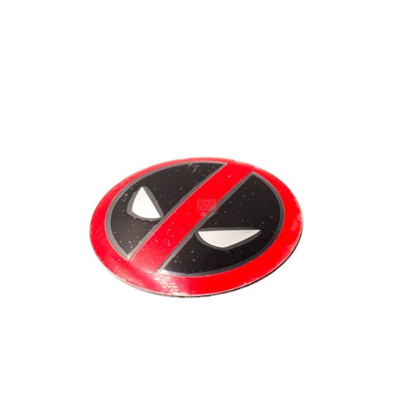 Sticker metal dán mâm xe hơi tròn 5.5cm - Deadpool miếng lẻ