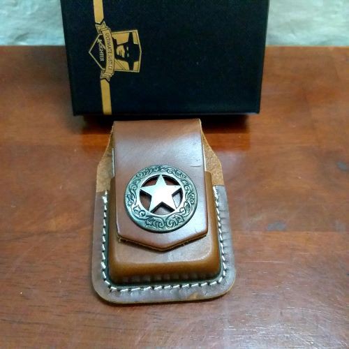 PHỤ KIỆN BAO DA CHO ZIPPO ZORRO ,DA THẬT 100% ,LOGO NGÔI SAO ,BÒ TÓT, NGỰA ĐẸP BỀN CHẮC,