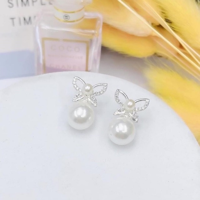 Bông tai nơ bạc mix trai, nhẹ nhàng xinh xắn 2 kiểu mới ra mắt của shop Mainomi Shop Bạc Xinh