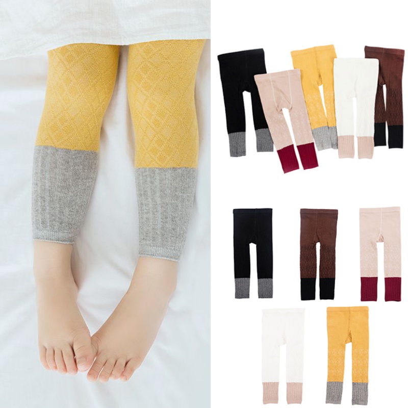 Quần Legging Phối Màu Xinh Xắn Cho Bé Gái