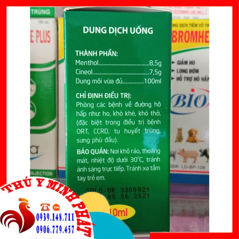 METHOFIN EXTRA -10ml Long đờm, thông khí quản