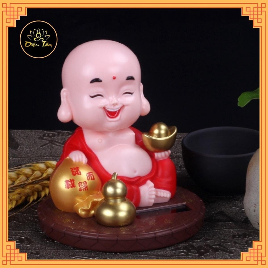 Tượng phật di lặc, tượng di lặc gật đầu là tượng phong thủy dùng để trang tri xe hơi ô tô, đồ thờ cúng Diệu Tâm