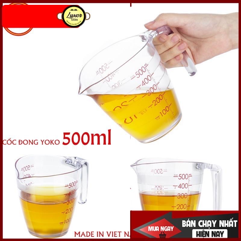 Ca đong YOKO INOCHI nhựa định lượng 200-500ml dung dịch dụng cụ đo lường