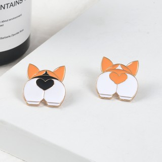Pin cài áo Mông cún corgi