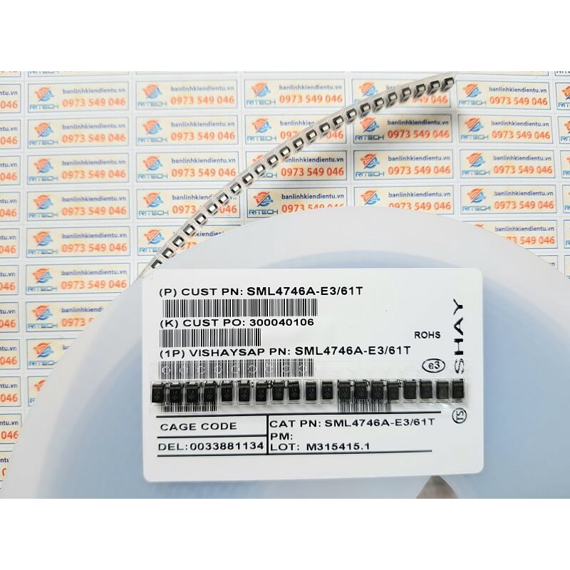 [Combo 20 chiếc] SML4746A-E3/61T Ký hiệu 18 Diode zener 18V 1W DO214AC SMD