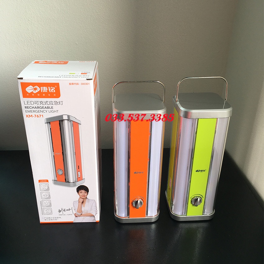 Đèn cầm tay siêu sáng, đèn pin siêu sáng KM 7671 vỏ nhựa ABS độ bền cao