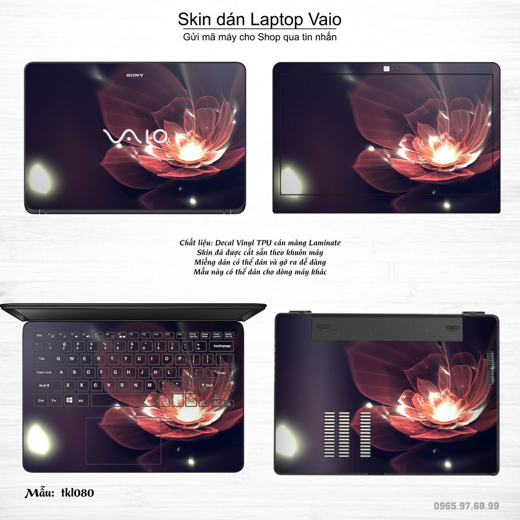 Skin dán Laptop Sony Vaio in hình thiết kế nhiều mẫu 7 (inbox mã máy cho Shop)