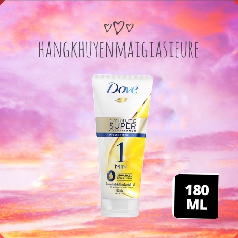Kem Xả Dove 1 Phút Phục Hồi Hư Tổn Nặng 180ML