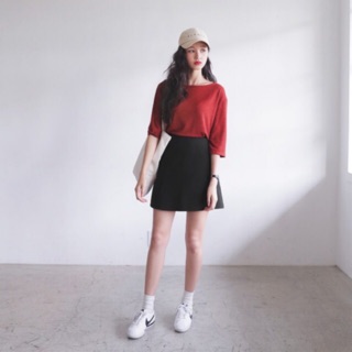 Chân Váy Form Dáng Chữ A Basic Hàn Quốc ( có quần trong )