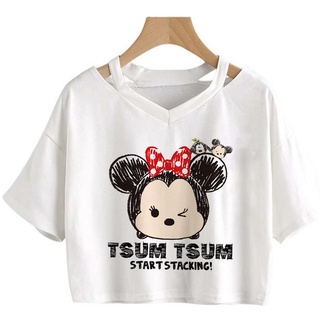 Áo thun nữ ngắn tay in hình chuột mickey disney