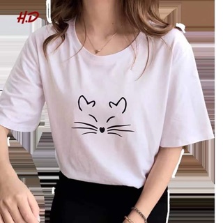 Áo thun nữ mèo ria (HĐ)
