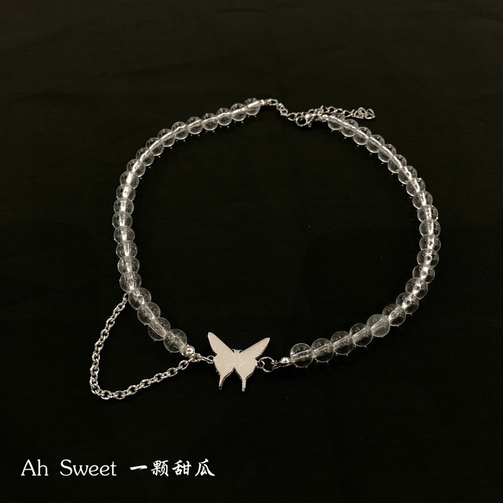 Vòng cổ mặt hình bươm bướm thời trang punk xinh xắn