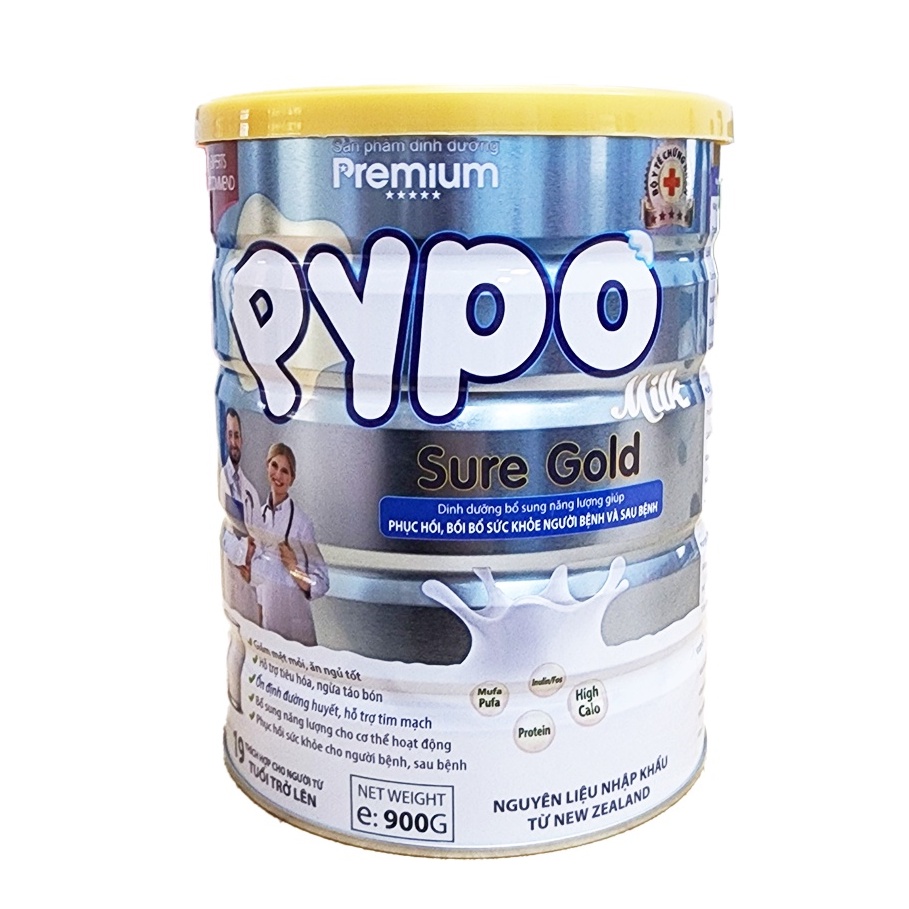 Sữa Bột Dinh Dưỡng Hỗ Trợ Phục Hồi Bồi Bổ Sức Khoẻ Pypo Sure Gold- Hộp 900g