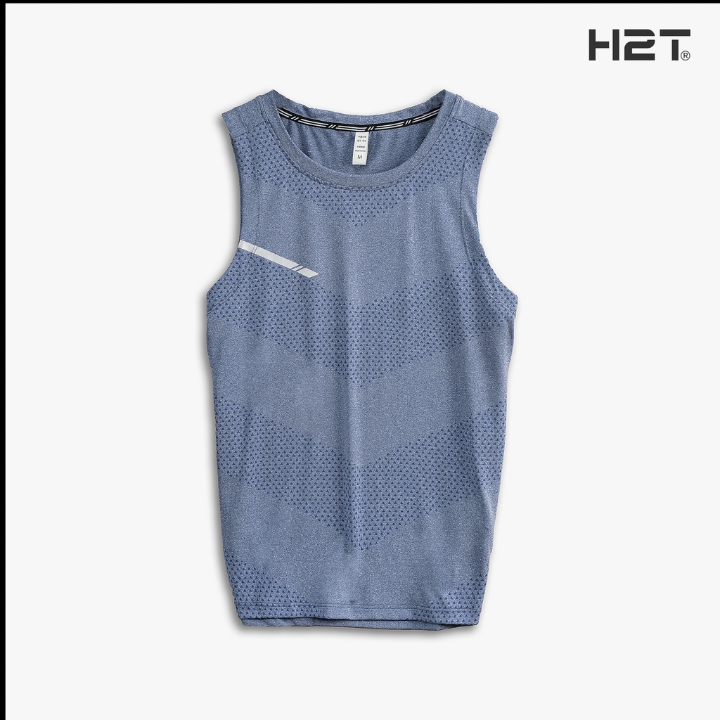 Áo Ba Lỗ Nam H2T Form Tank Top Khỏe Khoắn, Chất Vải Mỏng Nhẹ Mát, Phối Dệt Lỗ Li Ti Chữ V Thoáng Khí 1444