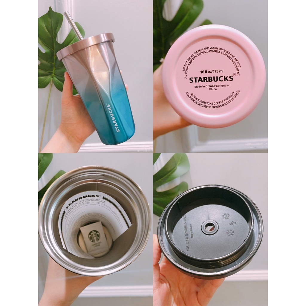 Ly starbucks Rơm rạ 473ml Chai nước Cốc Thép không gỉ 304 đựng nước dung tích lớn 2022 Món quà sinh nhật