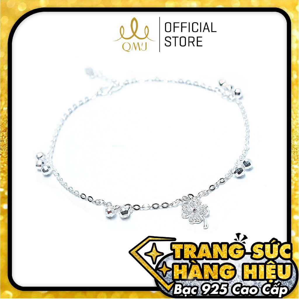 Lắc chân QMJ Cỏ bốn lá bạc 925 may mắn bình an - Q060 | BigBuy360 - bigbuy360.vn