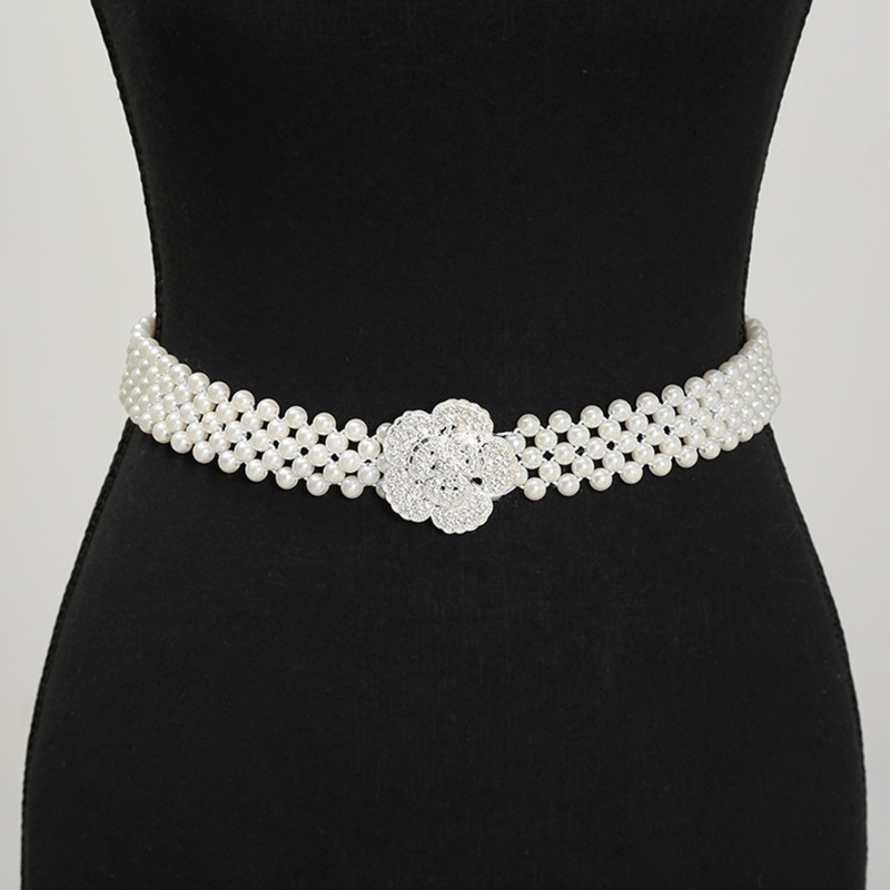Dây Thắt Lưng Mỏng Đính Ngọc Trai Trang Trí Đầm Cưới