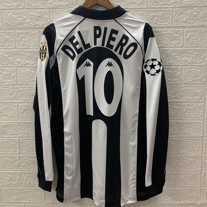 ♣✟> Retro Jersey 1997-98 Juventus Home Áo bóng đá dài tay Zidane Inzaghi Piero Team <