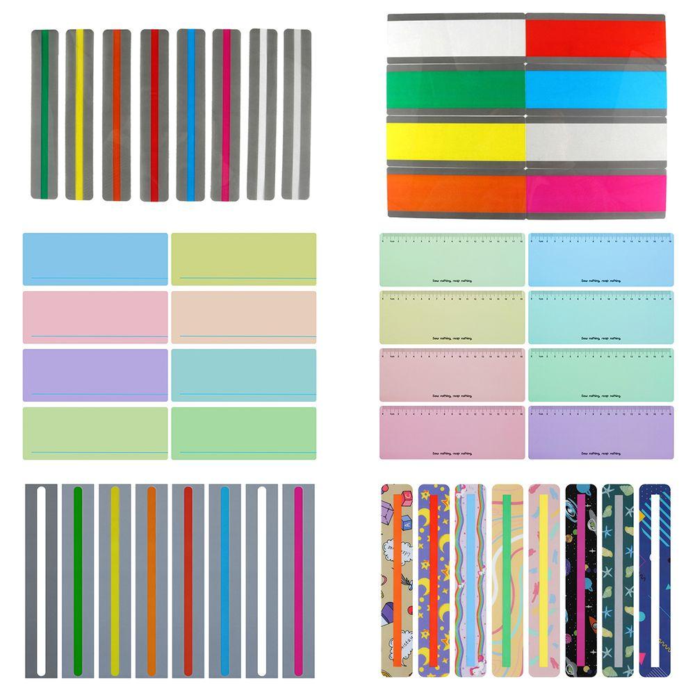 Bộ 8 Miếng Băng Keo Nhựa PVC Màu Dạ Quang Đa Dạng