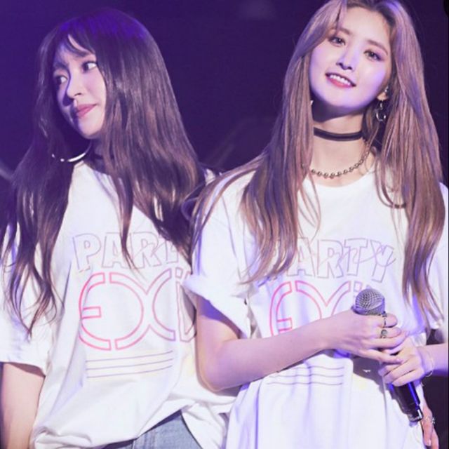 Áo thun Nam Nữ unisex Party Exid Exceed in dreaming Hani Junghwa Le Solji mặc ở show diễn tại Nhật V-Leggo