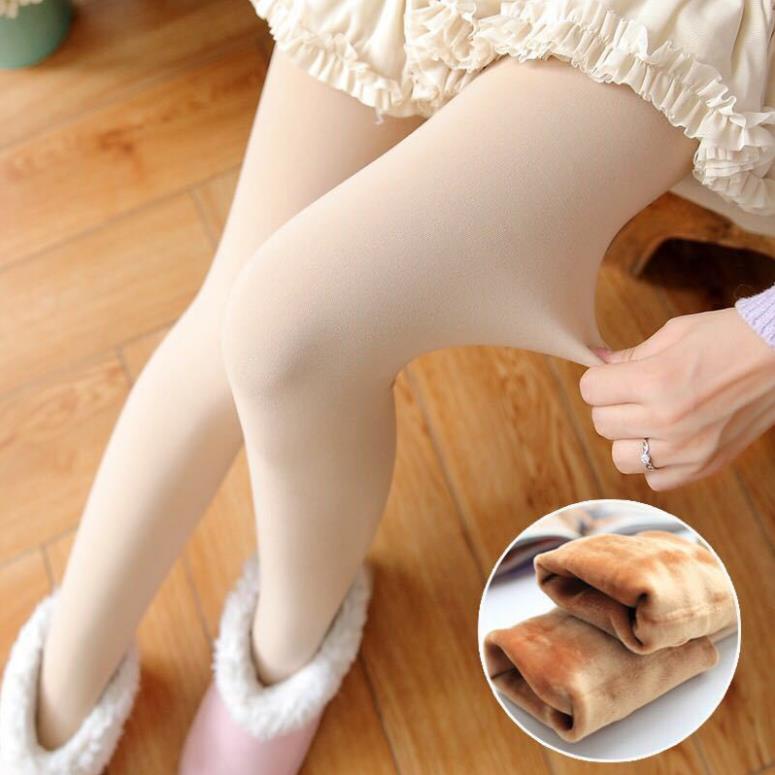 Quần Tất Lót Lông Cực Ấm Hàng Cao Cấp Màu Da, Đen - LADY