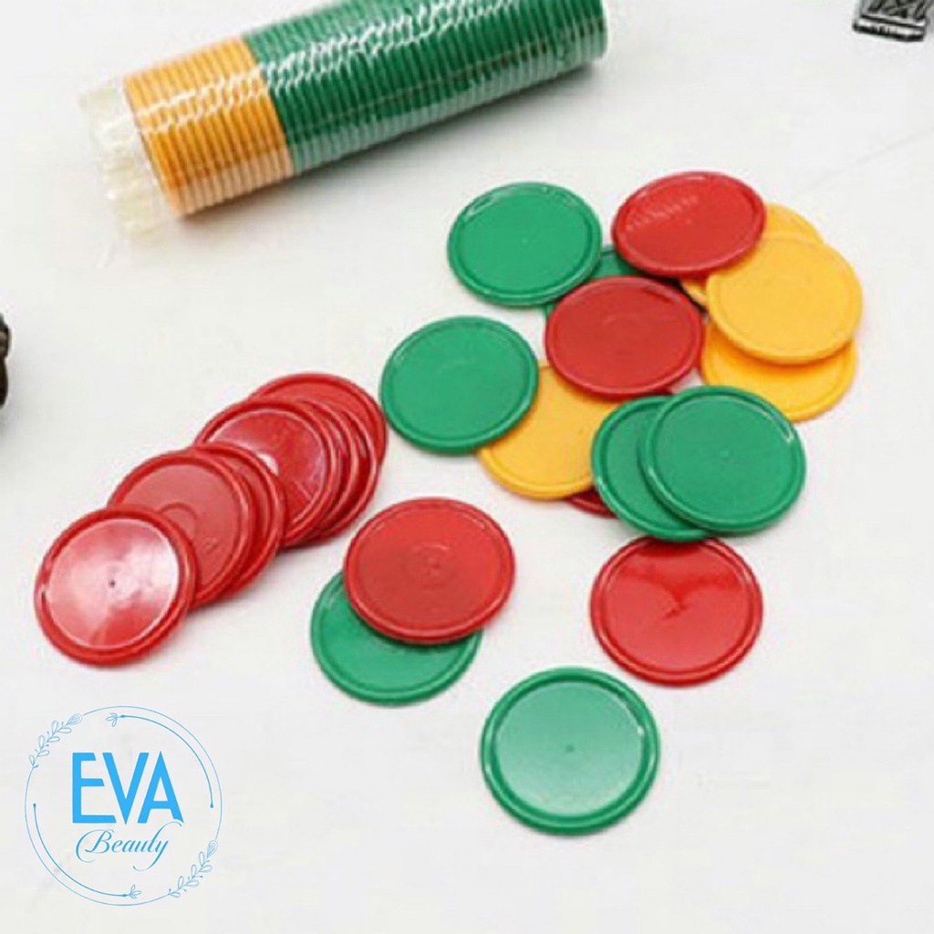 Bộ Đồ Chơi 68 Đồng Xu Nhựa Chip Poker Trơn Nhiều Màu Cao Cấp M2026