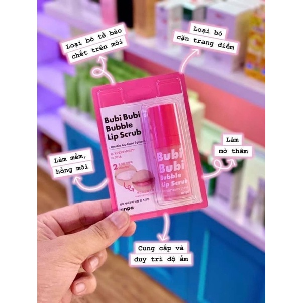 Tẩy tế bào chết môi Bubi
