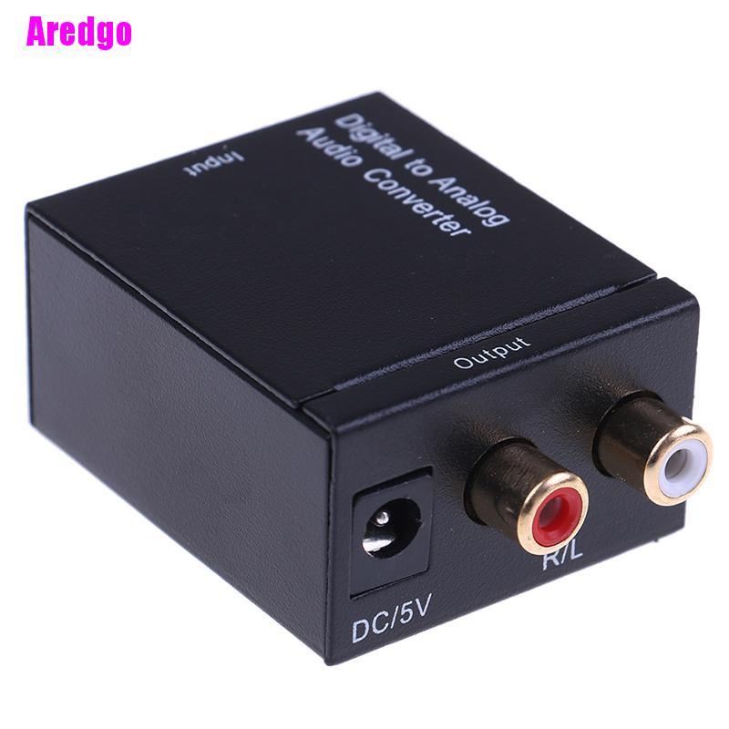 [Aredgo] Optical coaxial toslink digital to analog audio converter adapter RCA L/R