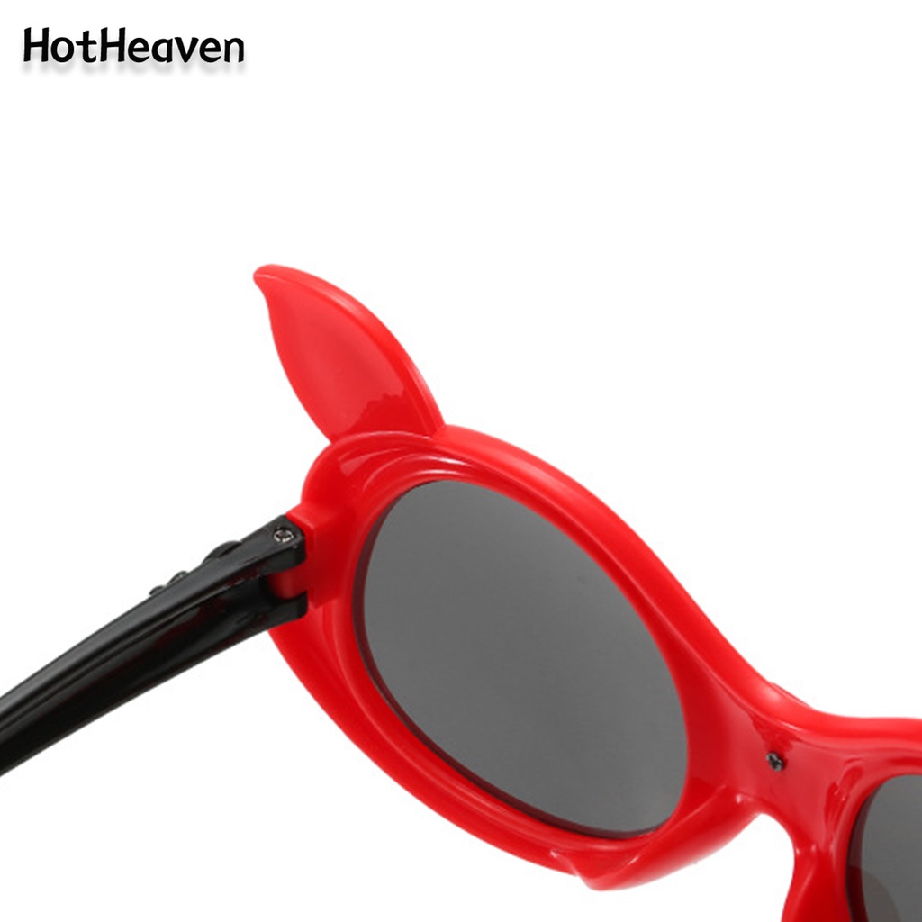 Kính Chống Nắng UV Bảo Vệ Mắt Hình Tai Heo Dễ Thương 6 Kiểu Dáng Unisex Cho Trẻ Em