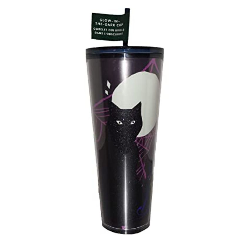 Ly Starbucks Mèo Đen Glow in Dark Halloween 710ml