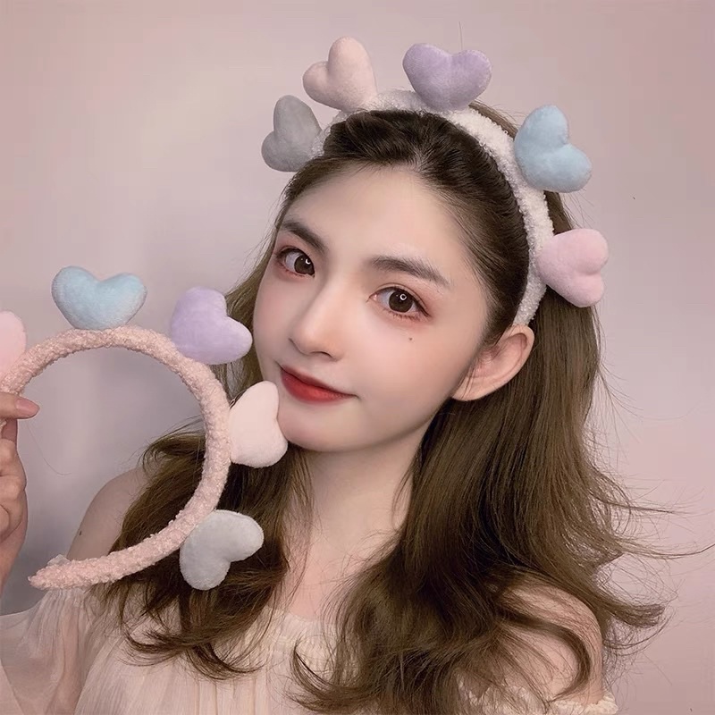 CC10 Băng đô cài tóc nữ 5 tim siêu xinh