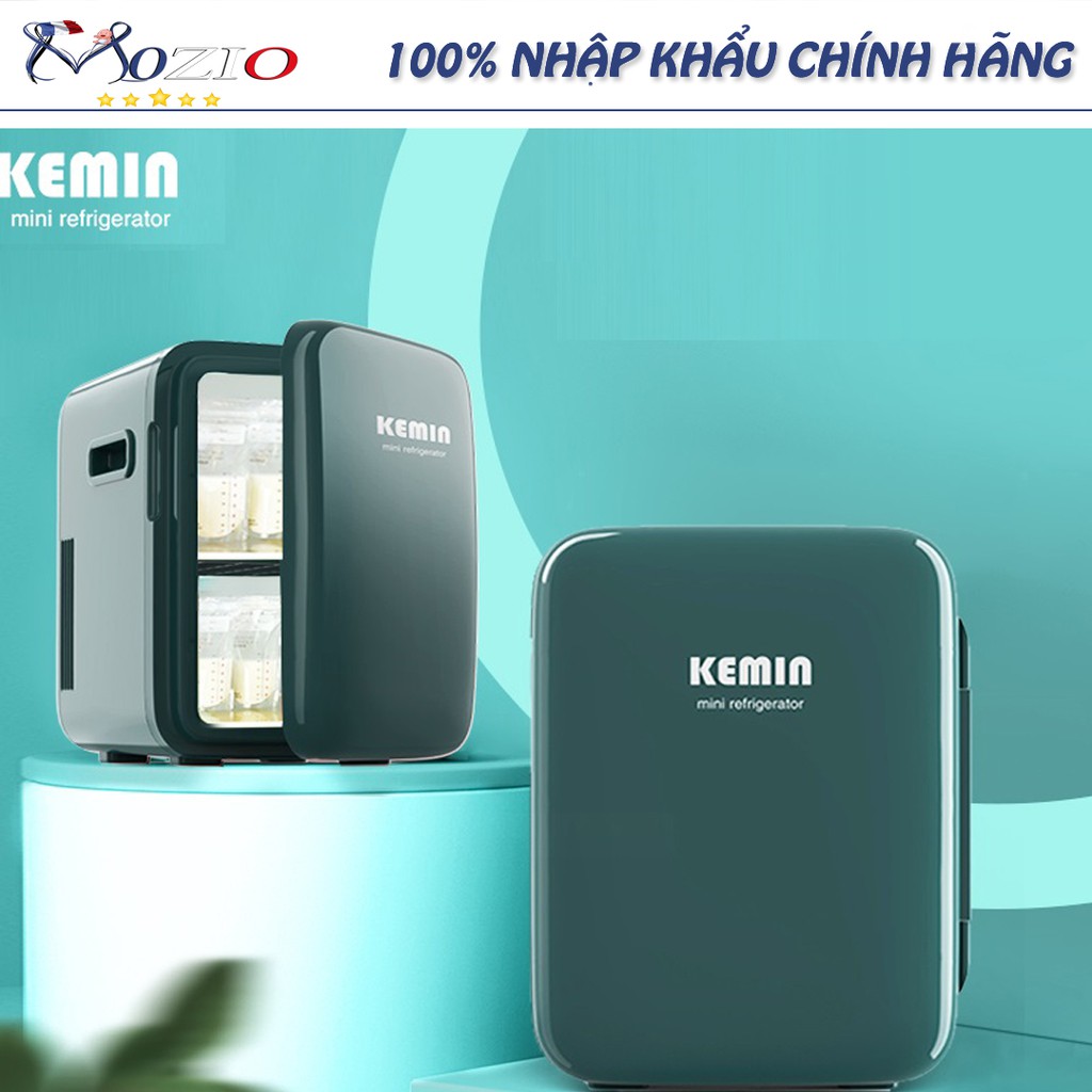 Tủ lạnh mini 10L Kemin đựng mỹ phẩm, thuốc có ổ cắm oto - BH chính hãng | Tủ lạnh mini trữ đồ mát