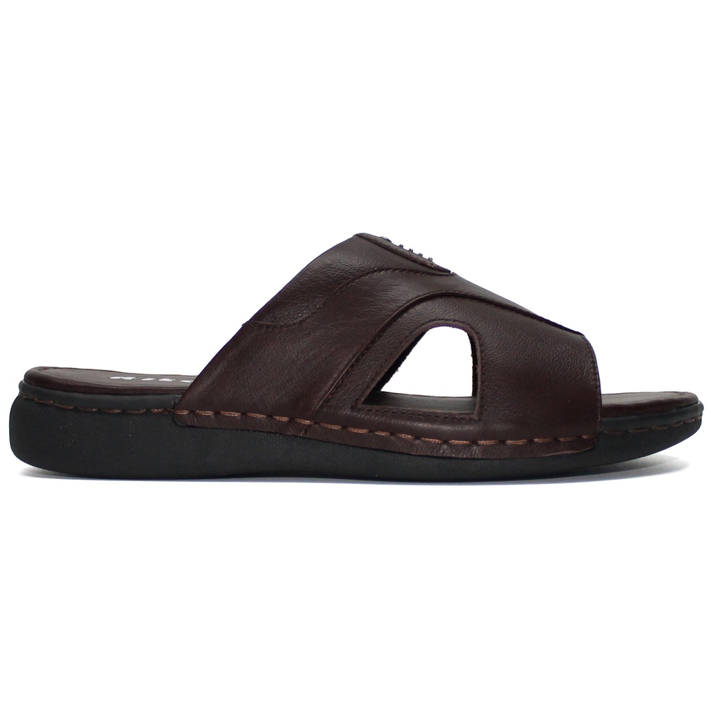 Dép Quai Ngang Nam KITA'S - Da Bò Thật - Đế Cao Su - May Đế - Bảo Hành 3 Tháng - 119-9599