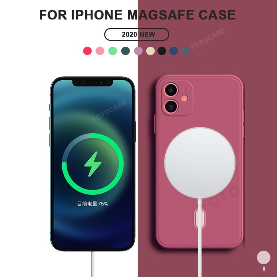 Ốp Lưng Silicone Mềm Màu Trơn Cho Magsafe Iphone 12 11 Pro Max 12mini 12pro 12 Pro Max 11promax | BigBuy360 - bigbuy360.vn