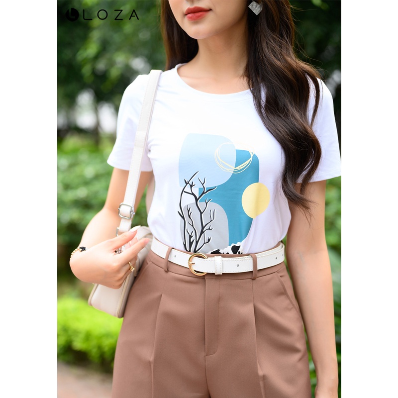 Áo phông nữ LOZA in hình trẻ trung - PT04118