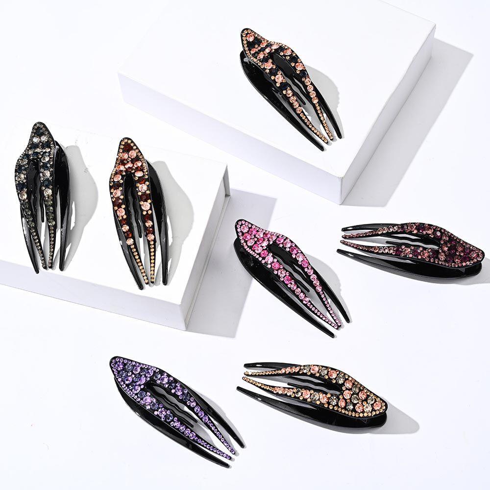 Kẹp Tóc Mỏ Vịt Rỗng Thanh Lịch VANES1 Cho Nữ