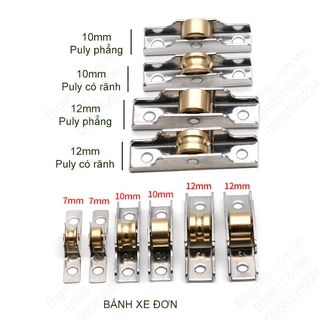 [Bigshops] Combo 2 bánh xe đơn cho cửa trượt-cửa lùa, dùng cho cửa nhựa, nhôm