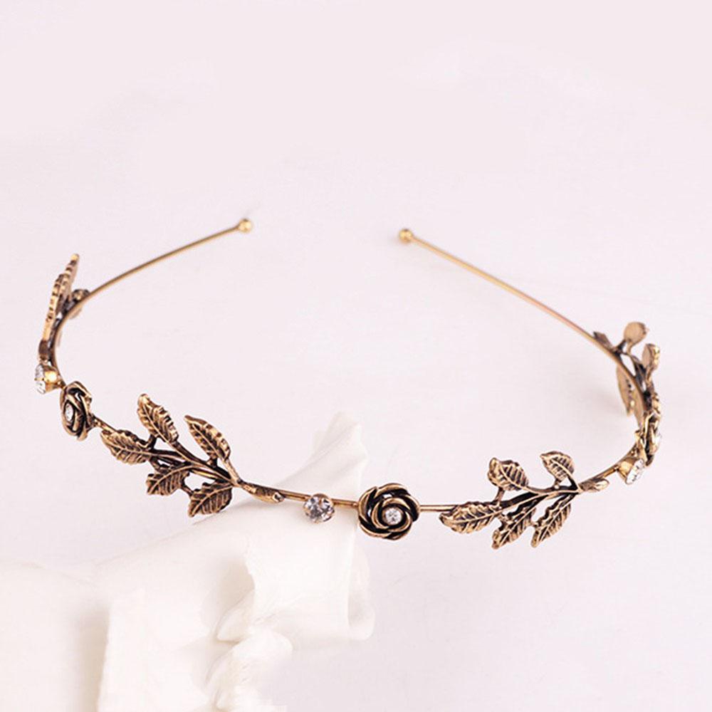 Băng Đô Cài Tóc Bằng Kim Loại Phong Cách Vintage Cho Nữ|Băng Đô Cài Tóc Đính Đá Lấp Lánh